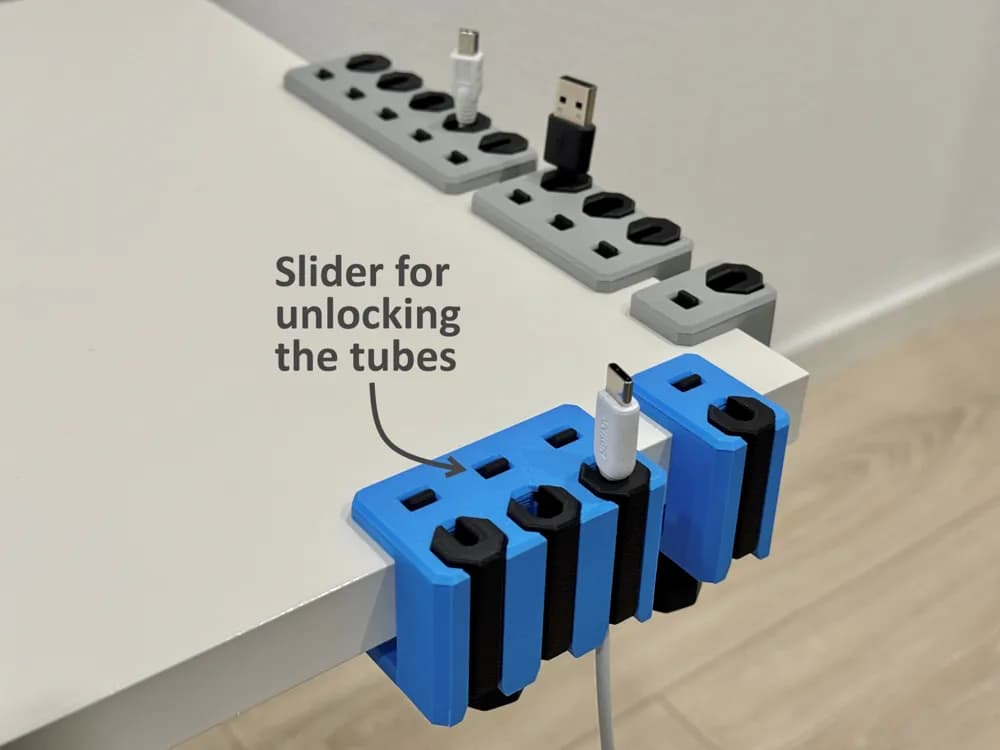 Organisateur de Câbles de Bureau avec Pince