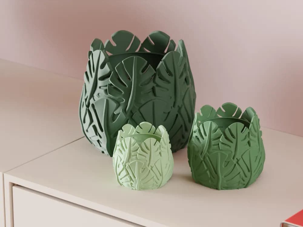 Pot Thème Monstera - Jardinière Feuille