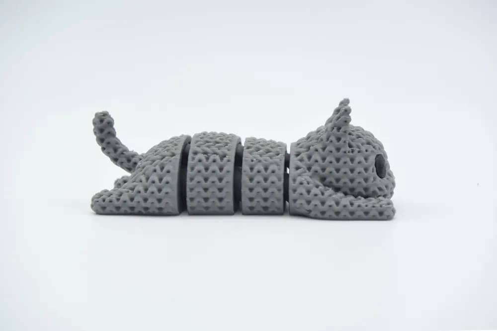 Chat Articulé Style Tricoté - Image 2