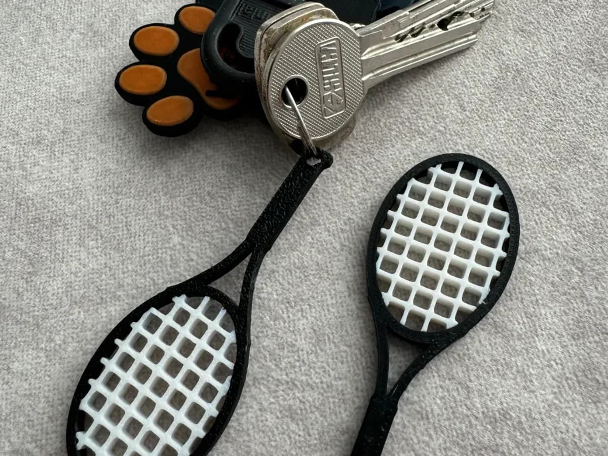 Tennis Raquette Porte-clés - dual color