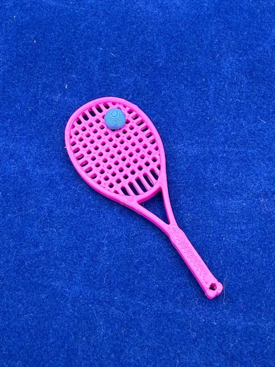 Tennis Raquette Ballon Porte-clés - Image 2