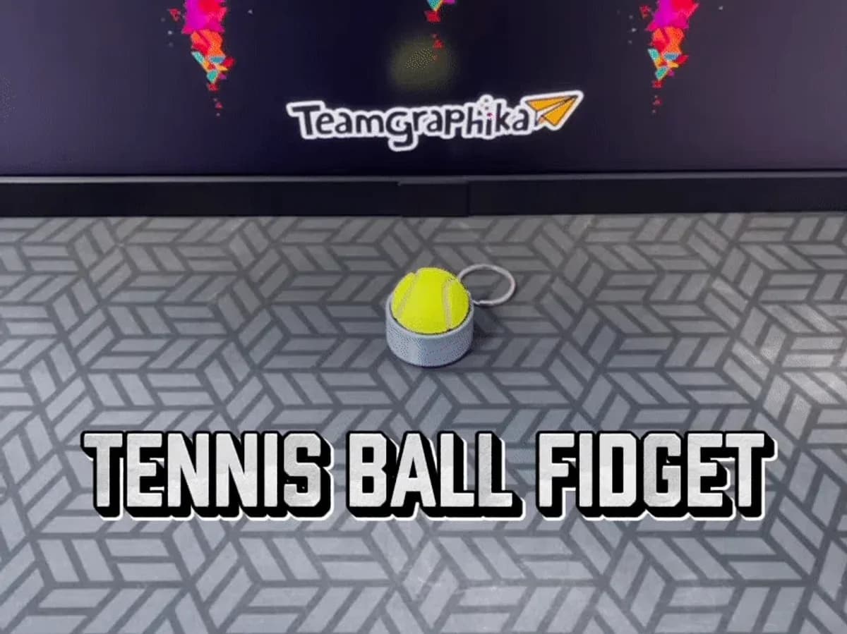 Porte-clés Tennis Ballon Fidget Clicker