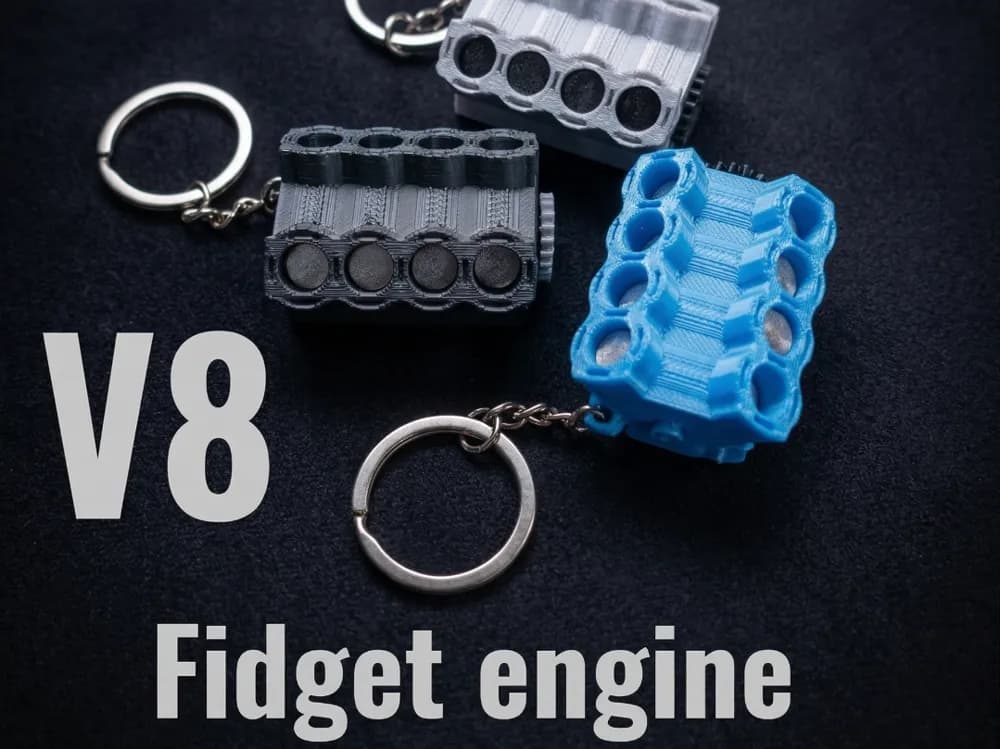 Porte clé moteur V8