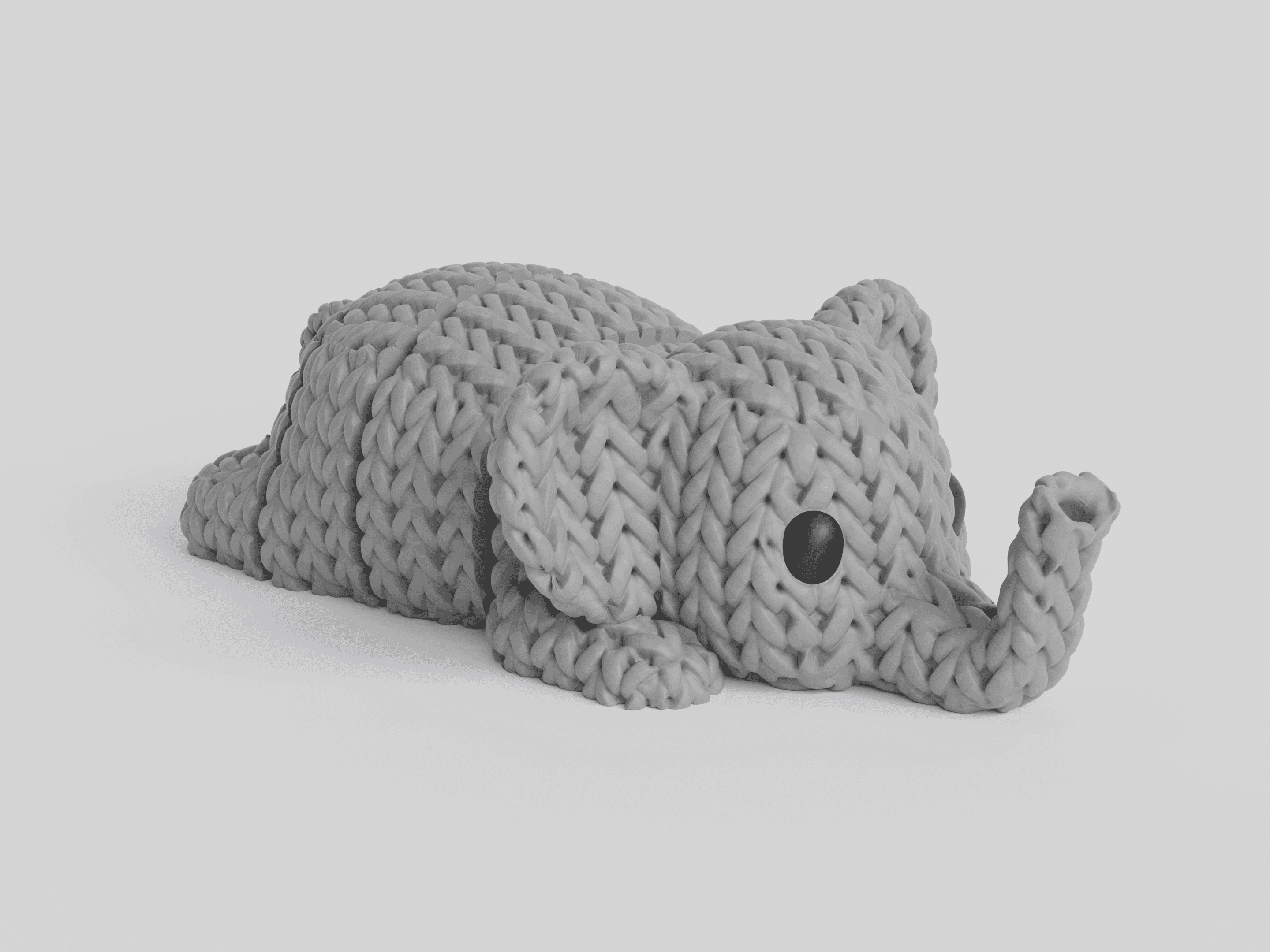 Porte-clés Éléphant Tricoté Articulé - Image 4