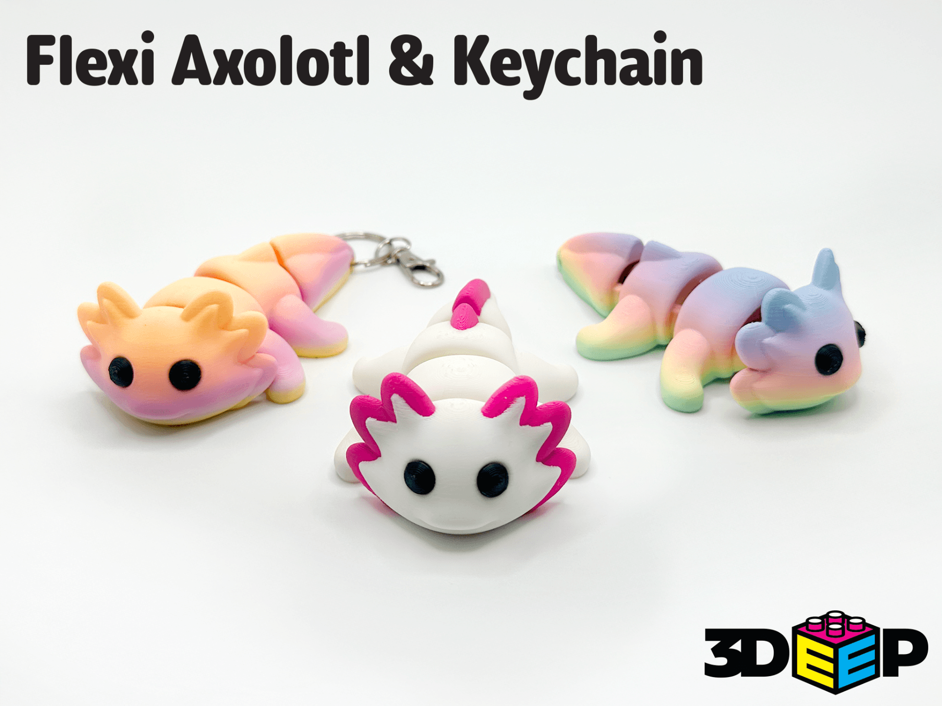 Porte-clés Axolotl Flexi Articulé - Image 2