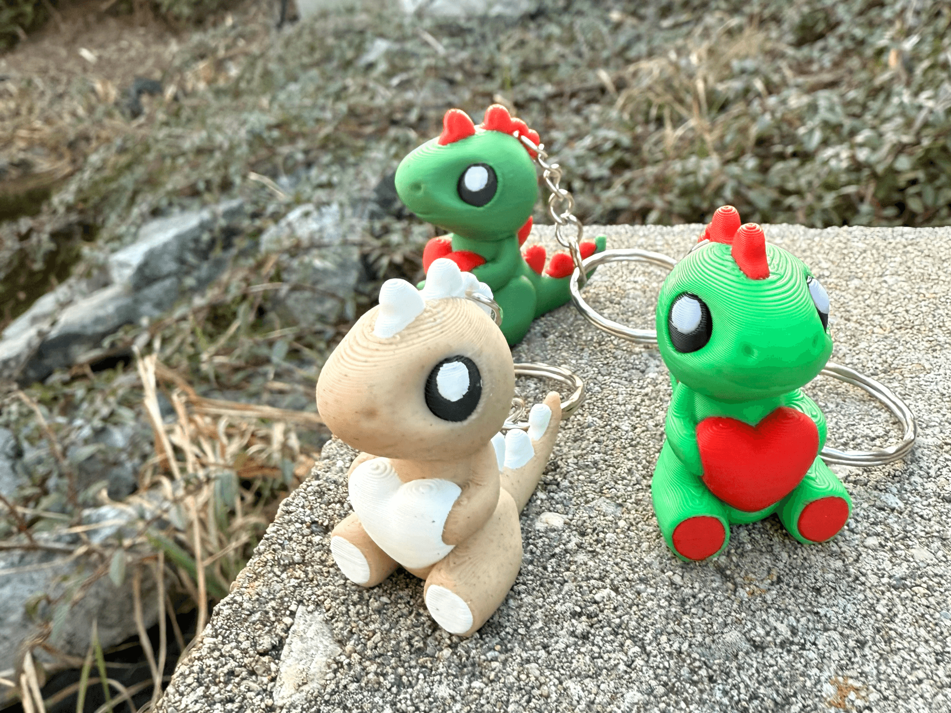 Mignon Mini Valentine Dinosaure Porte-clés - Image 3