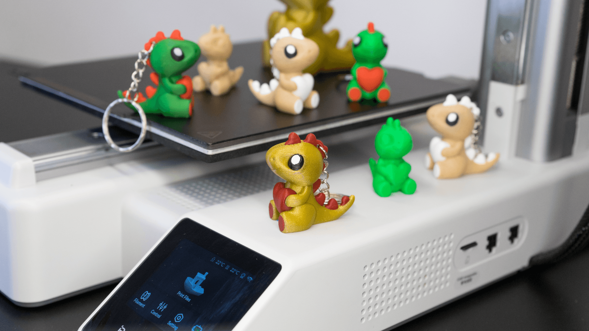 Mignon Mini Valentine Dinosaure Porte-clés - Image 2