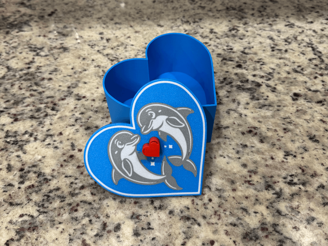 Boîte Dauphin Cœur