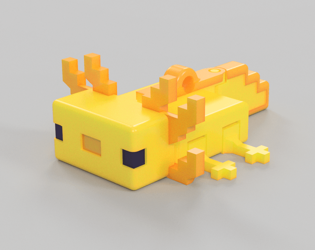 Porte-clés Axolotl Classique Articulé - Image 5