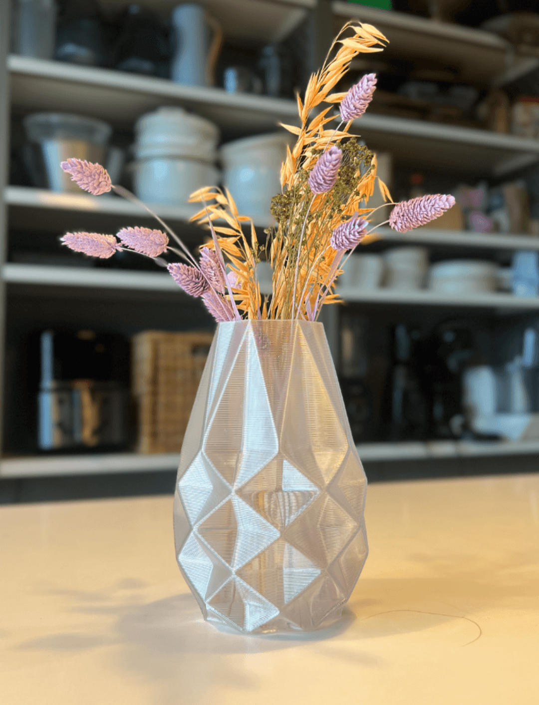 Transparent Géométrique Vase