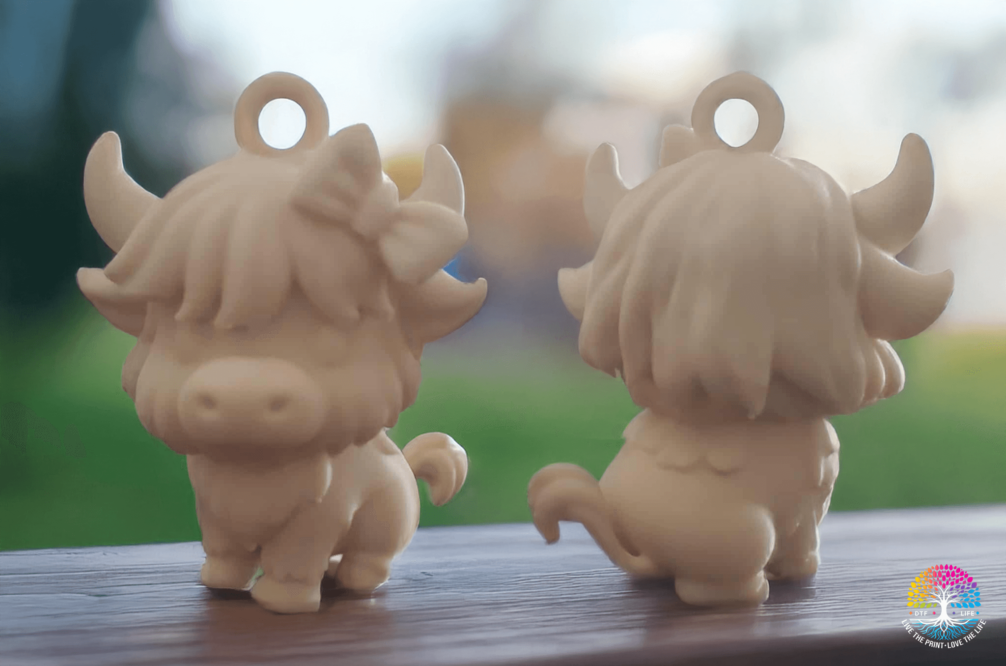 Mignon Chibi Highland Vache With Bow Porte-clés - Image 5