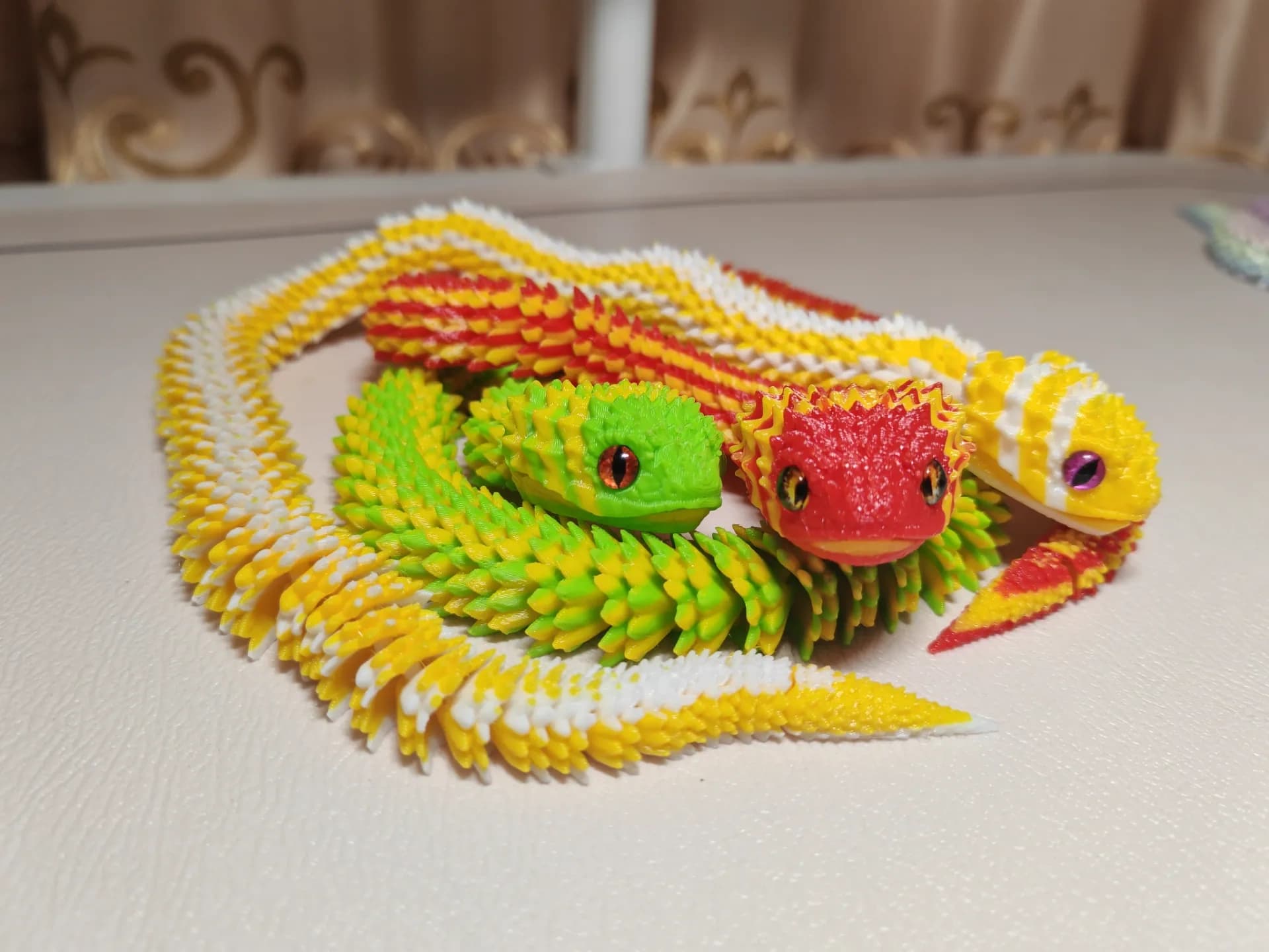 Year Of The Serpent Viral Hit Articulé Rainbow Serpent Viper And White Serpent Models - Image 2